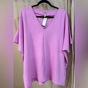 Zenana Purple Oversized Blouse